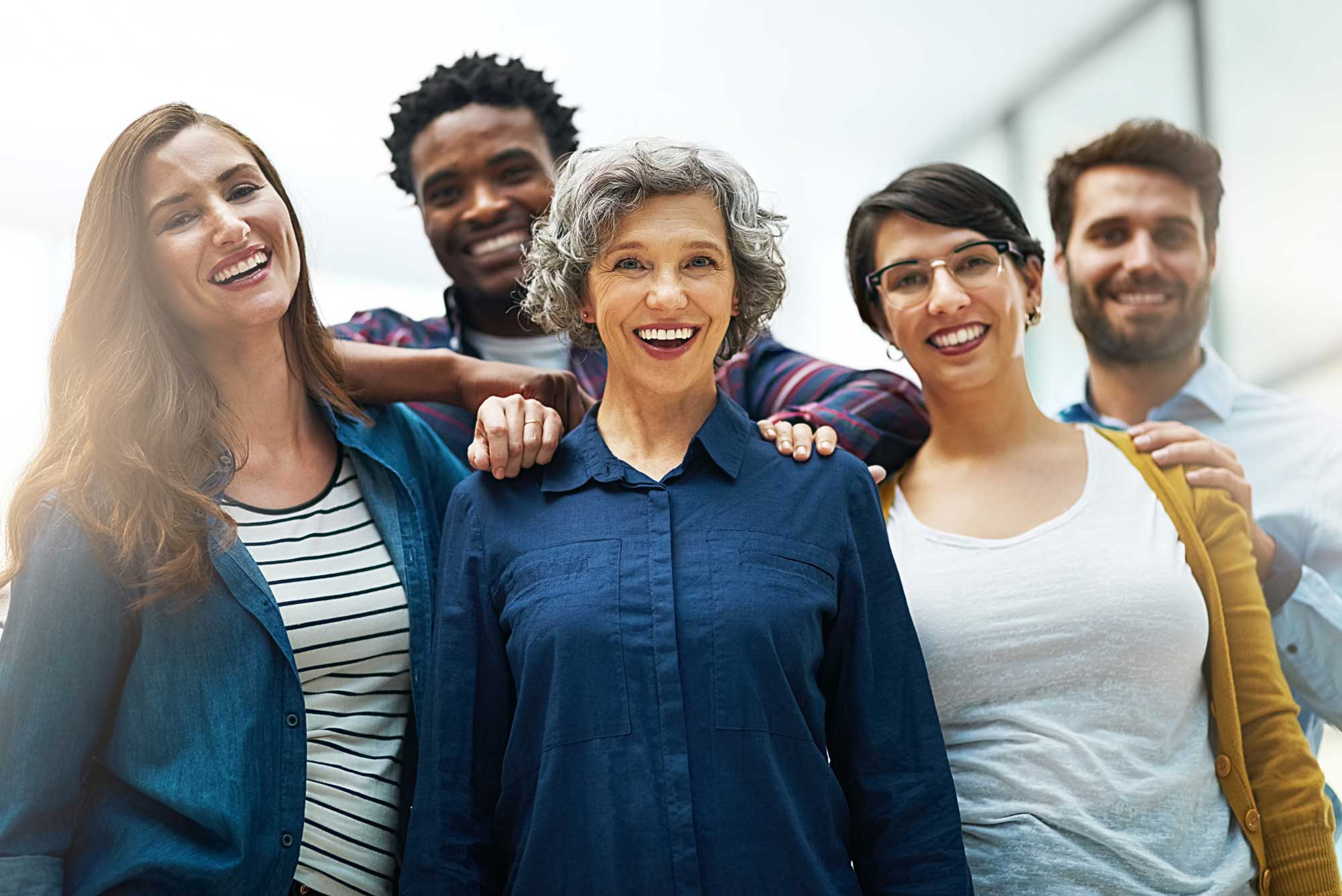 a diverse group of people